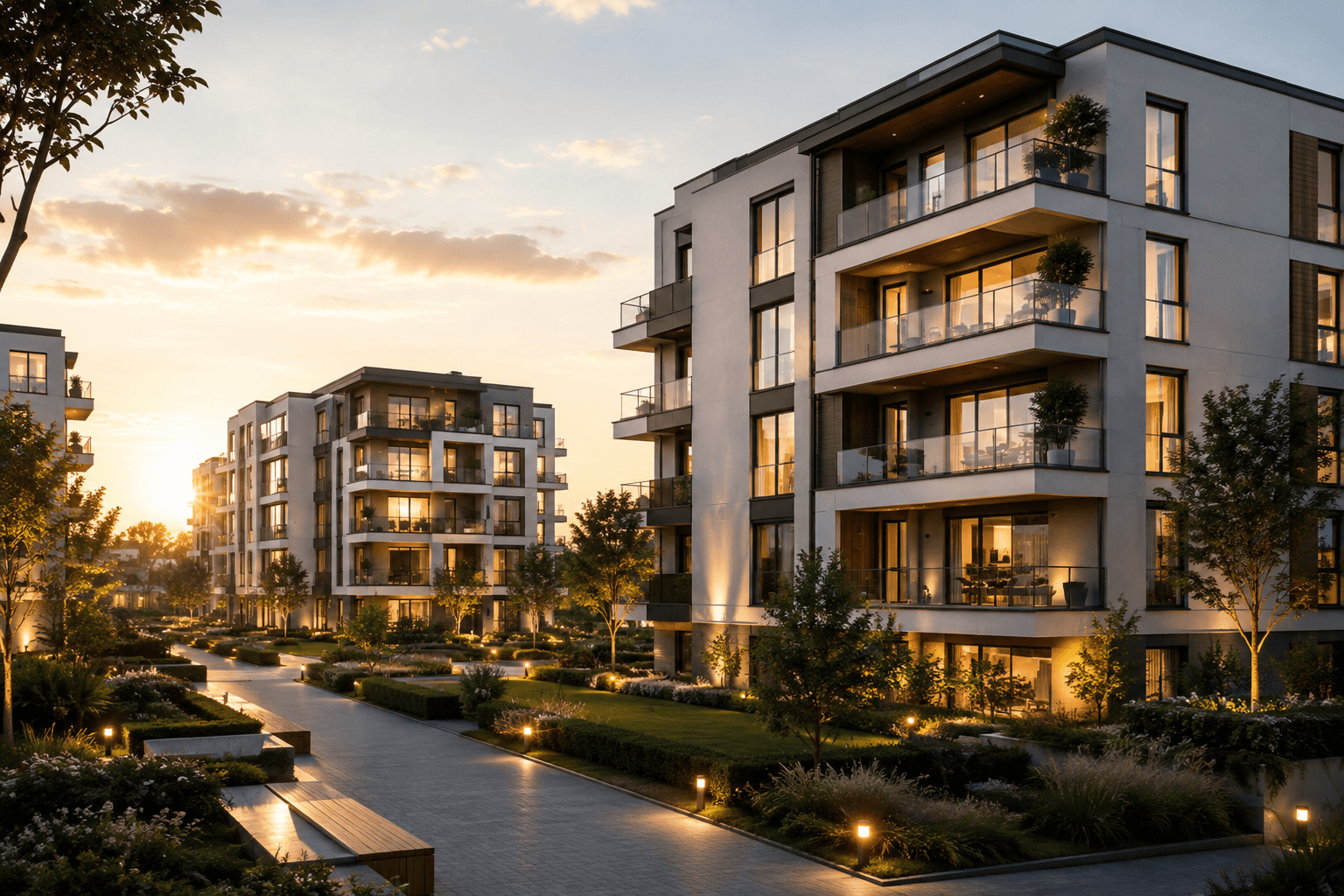 Fit Yapı konut projeleri - modern apartman ve yaşam alanı