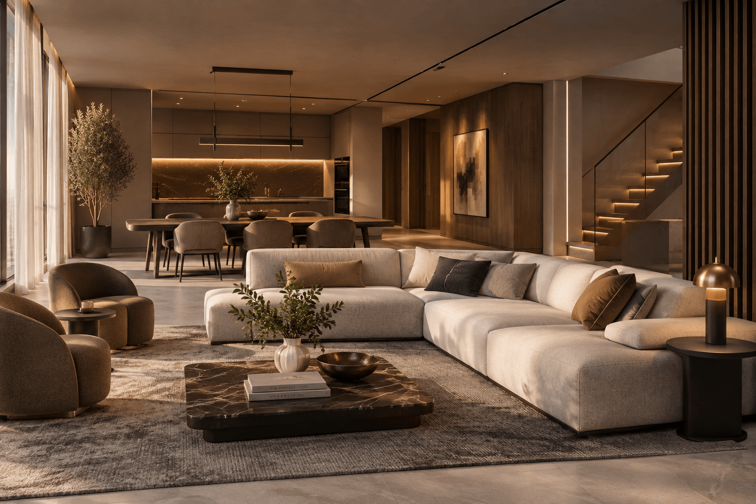 Fit Yapı iç mekan tasarım ve uygulama - modern oturma alanı